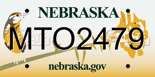 MTO2479 Nebraska License Plate