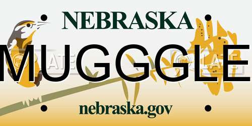 MUGGGLE Nebraska License Plate