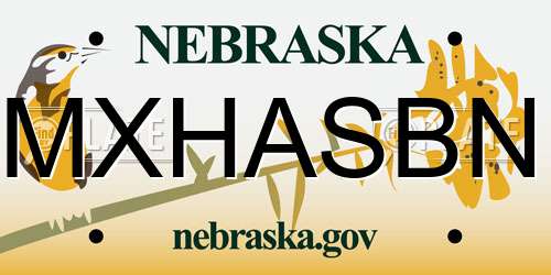 MXHASBN Nebraska License Plate