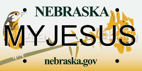 MYJESUS Nebraska License Plate