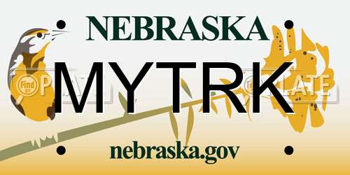 MYTRK Nebraska License Plate