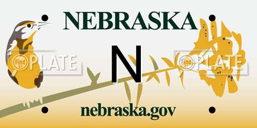 N Nebraska License Plate