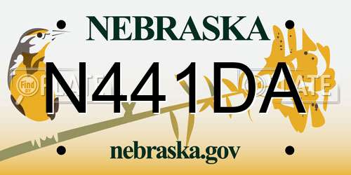 N441DA Nebraska License Plate