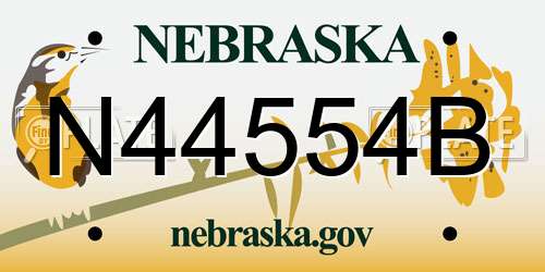 N44554B Nebraska License Plate