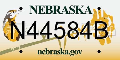 N44584B Nebraska License Plate