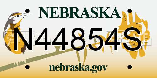 N44854S Nebraska License Plate