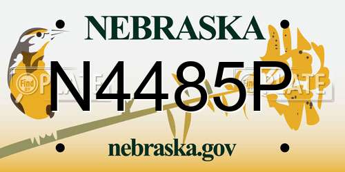 N4485P Nebraska License Plate