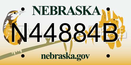 N44884B Nebraska License Plate