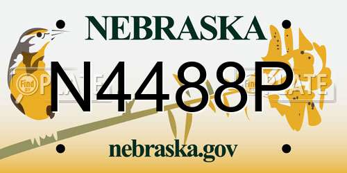 N4488P Nebraska License Plate