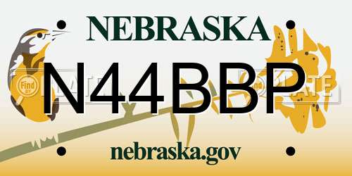 N44BBP Nebraska License Plate