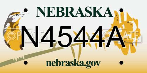 N4544A Nebraska License Plate