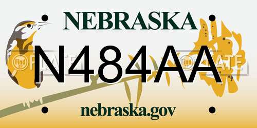 N484AA Nebraska License Plate