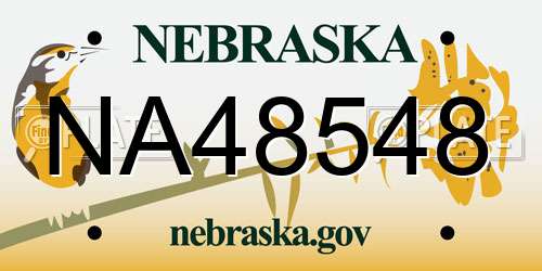 NA48548 Nebraska License Plate