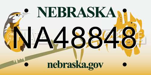 NA48848 Nebraska License Plate