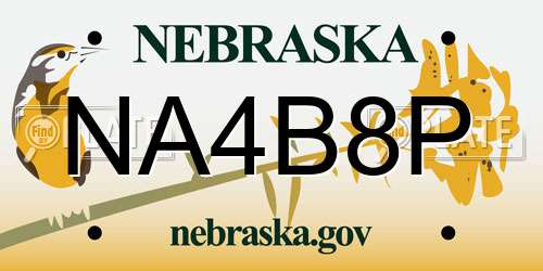 NA4B8P Nebraska License Plate