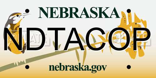 NDTACOP Nebraska License Plate