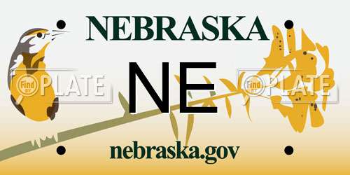 NE Nebraska License Plate
