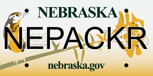 NEPACKR Nebraska License Plate