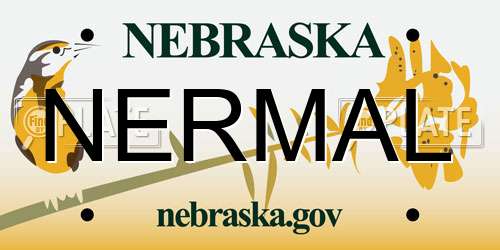 NERMAL Nebraska License Plate