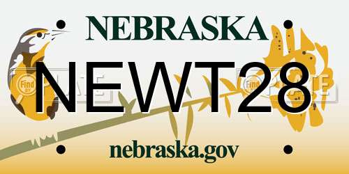 NEWT28 Nebraska License Plate