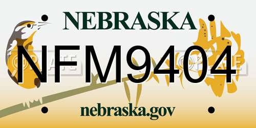 NFM9404 Nebraska License Plate