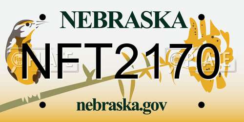 NFT2170 Nebraska License Plate
