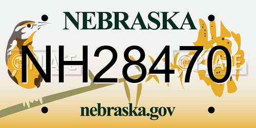 NH28470 Nebraska License Plate