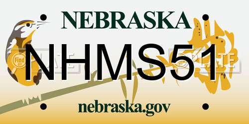 NHMS51 Nebraska License Plate