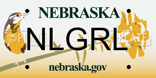 NLGRL Nebraska License Plate