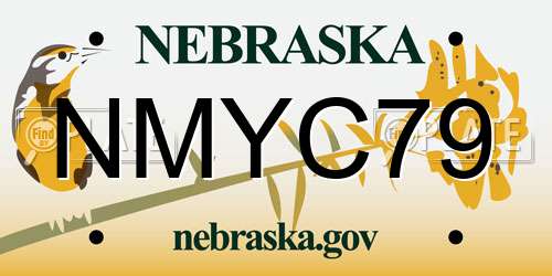 NMYC79 Nebraska License Plate