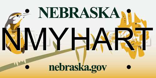NMYHART Nebraska License Plate