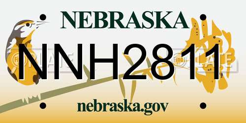 NNH2811 Nebraska License Plate