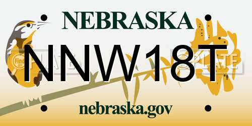 NNW18T Nebraska License Plate