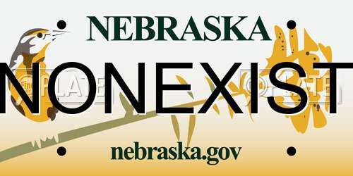 NONEXIST Nebraska License Plate