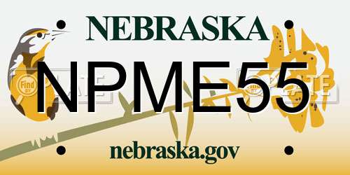 NPME55 Nebraska License Plate