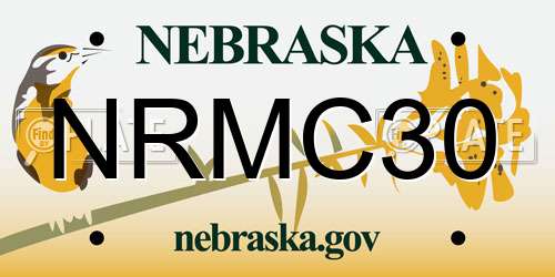 NRMC30 Nebraska License Plate