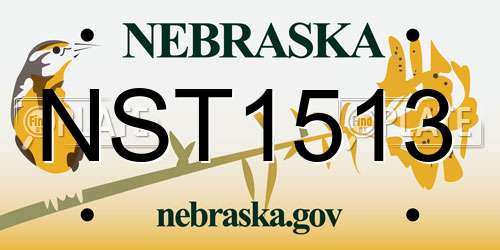 NST1513 Nebraska License Plate