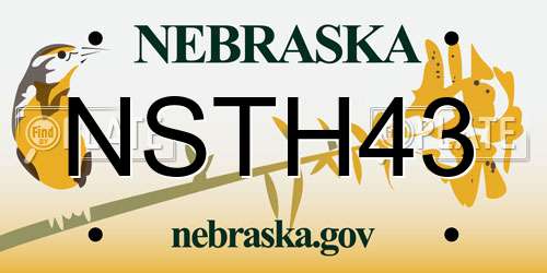 NSTH43 Nebraska License Plate