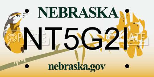 NT5G2I Nebraska License Plate