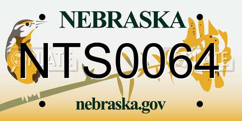NTS0064 Nebraska License Plate