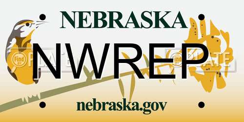 NWREP Nebraska License Plate