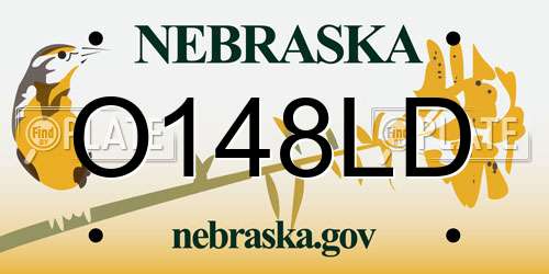 O148LD Nebraska License Plate