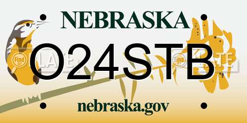 O24STB Nebraska License Plate