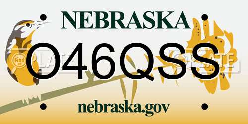 O46QSS Nebraska License Plate