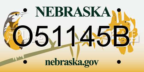 O51145B Nebraska License Plate