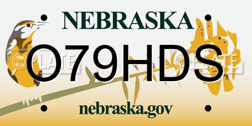 O79HDS Nebraska License Plate