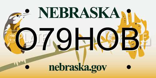 O79HOB Nebraska License Plate
