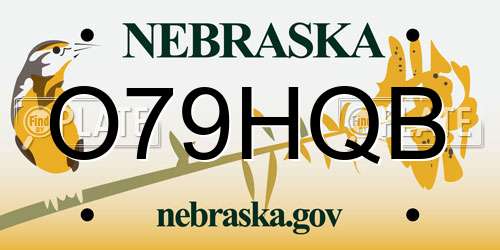 O79HQB Nebraska License Plate