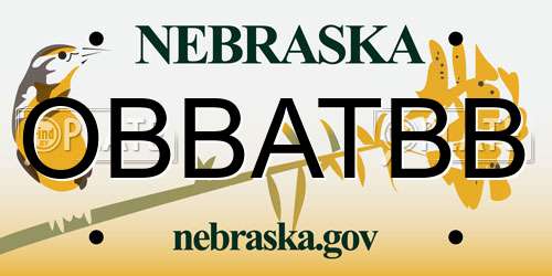 OBBATBB Nebraska License Plate