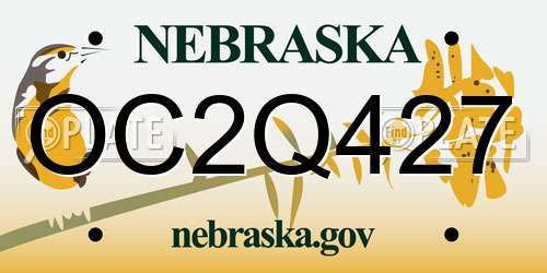 OC2Q427 Nebraska License Plate